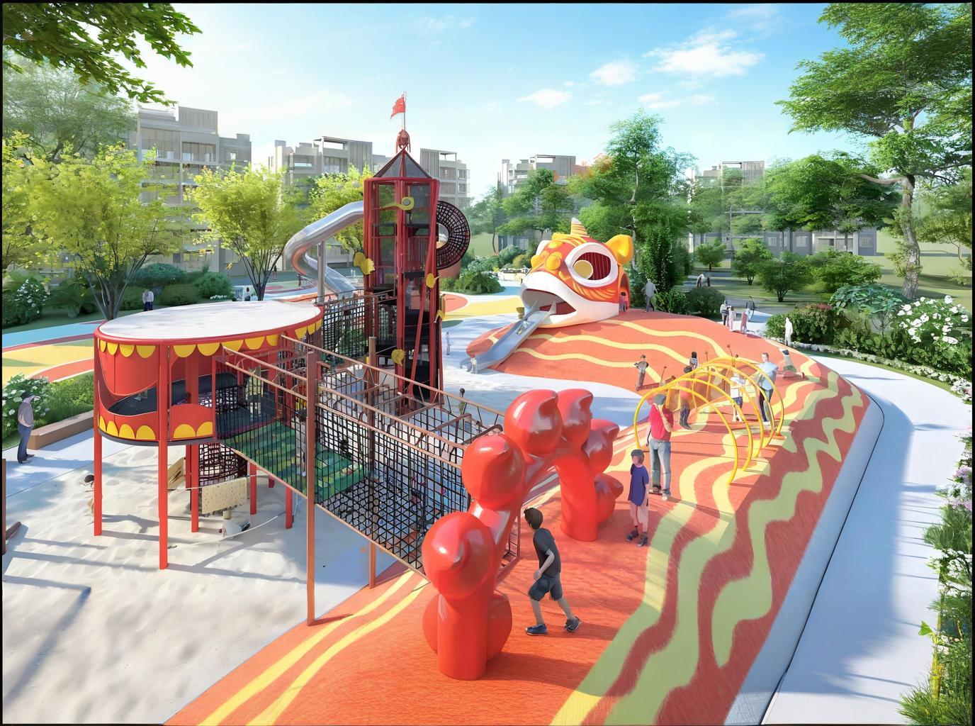 无动力游乐园攀爬区域有